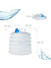 relaxdays 4er Set Wasserkanister in Transparent/Blau 10 Liter