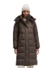 Marc O'Polo Puffer-Daunenmantel mit Kapuze regular in Burnt Coffee