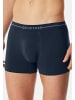 Schiesser Retro Short / Pant Cotton Flex in Schwarz / blau
