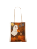 Mr. & Mrs. Panda Tote Bag Gespenst Kaffee Design ohne Spruch in Weiß
