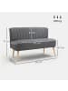 HOMCOM Sofa-117L x 56,5B x 77H cm-Grau