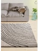 Atticgo Hochflor-Teppich LUSH in weiß/schwarz