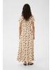 Soaked in Luxury Kleid SLArjana Feminine Form in Oatmeal with Black Dots