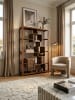 KADIMA DESIGN Bücherregal Massiv-Holz 115 x 180 cm Wohnzimmer-Regal