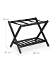 relaxdays 2 x Kofferständer in Schwarz - (B)66 x (H)54 x (T)45 cm