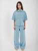 Norr Hemd Kenzie in Light blue stripe