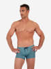 HOM Badeshorts Swim Shorts Cappuccino in blue print