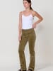 KOROSHI Damen Cordhose Korsett Botcut Pushup in khaki