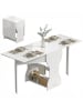 HOMCOM Klapptisch-160L x 60B x 75H cm-Weiß