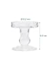 relaxdays 2 x Kerzenhalter in Transparent - (H)8,5 x Ø 8,5 cm