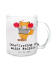 Mr. & Mrs. Panda Teetasse Fuchs Cheerleader mit Spruch in Transparent