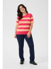 KAFFE curve Strickpullover KClizzy Regular fit in Rasberry/Peach Wide Stripe