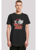 F4NT4STIC Long Cut T-Shirt Tom and Jerry TV Serie Distressed in schwarz
