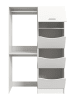 ebuy24 Waschmaschinenschrank Free (2-teilig) Weiß 126 x 68 cm