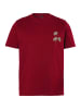 Men Plus Kurzarm T-Shirt in burgunderrot