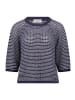 CARTOON Strickpullover mit Rundhalsausschnitt in Dunkelblau/Weiß