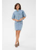 Kaffe Hemd KAbabena Baggy fit in Blue Denim/Pink Flower Emb.
