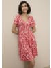 Tamaris Jerseykleid in pink gemustert