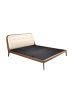 Angel Cerdá Bett 7236 in Sand / Walnuss – (B)195 x (H)103 x (T)223 cm