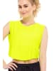 Winshape Functional Light Cropped Top AET115 in neon gelb
