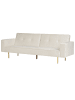 Beliani 3-Sitzer Sofa VISNES in Weiß/Gold - (W) 218 x (H) 80 x (L) 81 cm