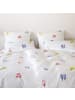 Elegante Bettwäsche Lovebirds in weiß