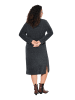 Ulla Popken Strickkleid in graphitgrau