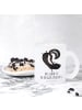 Mr. & Mrs. Panda Glas Stinktier Handstand mit Spruch in Transparent