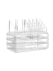 relaxdays 2x Make Up Organizer in Transparent