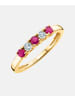 Diamant L'éternel Ring aus 375 Gelbgold mit Rubin