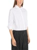 MARC CAIN COLLECTIONS Cropped Bluse mit Ballon-Silhouette in White