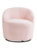 Beliani Sessel DAVIK in Rosa/Schwarz - (W) 62 x (H) 67 x (L) 63 cm