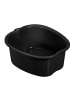 relaxdays Fußbadewanne in Schwarz - (B)33 x (H)15 x (T)38cm