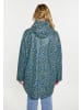 Schmuddelwedda Damen Regenjacke in Stahlblau Limette Leo