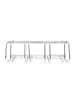 relaxdays 3 x Fahrradständer in Silber - (B)100 x (H)26 x (T)32 cm