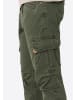 Timezone Cargohose Regular Fit Taschen Baumwolle Reißverschluss in Grün