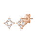 Glanzstücke München Ohrstecker Quadrat aus Sterling Silber mit Zirkonia in roségold