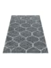KADIMA DESIGN Teppich Hochflor Shaggy Skandi-Muster Polypropylen Wohnzimmer in Grau