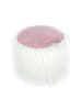 Kayoom Sitzkissen Fellpouf Bobtail in weiß - rosa