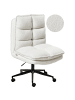 Beliani Chefsessel ADDISON in Weiß/Schwarz - (W) 56 x (H) 98 x (L) 56 cm