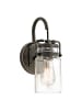 Licht-Erlebnisse Wandlampe in Bronze Antik Klar/Transparent