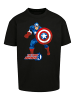 F4NT4STIC Heavy Oversize T-Shirt Marvel Avengers Captain America in schwarz