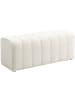 HOMCOM Sitzbank in Cremeweiß 110L x 40B x 44H cm