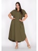 Usha Women Plus Size Dress in Green