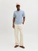 Jack & Jones Gestricktes Polo in Ashley Blue