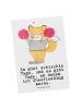 Mr. & Mrs. Panda Postkarte Fuchs Cheerleader mit Spruch in Weiß