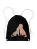 Mr. & Mrs. Panda Jutebeutel Hunde Liebe ohne Spruch in Schwarz