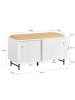 SoBuy Schuhbank in Reinweiß - (W) 37 x (H) 49 x (L) 85 cm