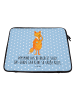 Mr. & Mrs. Panda Hülle Laptop Fuchs Lord mit Spruch in Blau Pastell