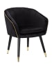 Mauro Ferretti Schwarzer Stoffsessel mit goldfarbenen Details, 62 x 58 x 78 cm